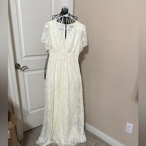 Baltic Born Feminine Cream Maxi Dress